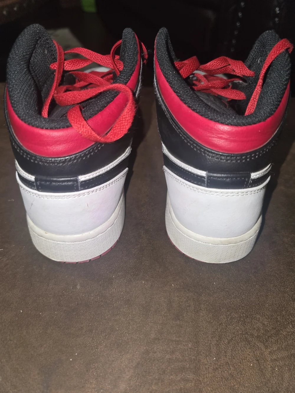 Jordan Kids Black, White & Red High-Top Basketball Sneakers